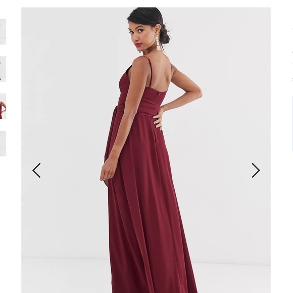 ASOS DESIGN cami wrap maxi dress with tie waist - Picture 4 of 7